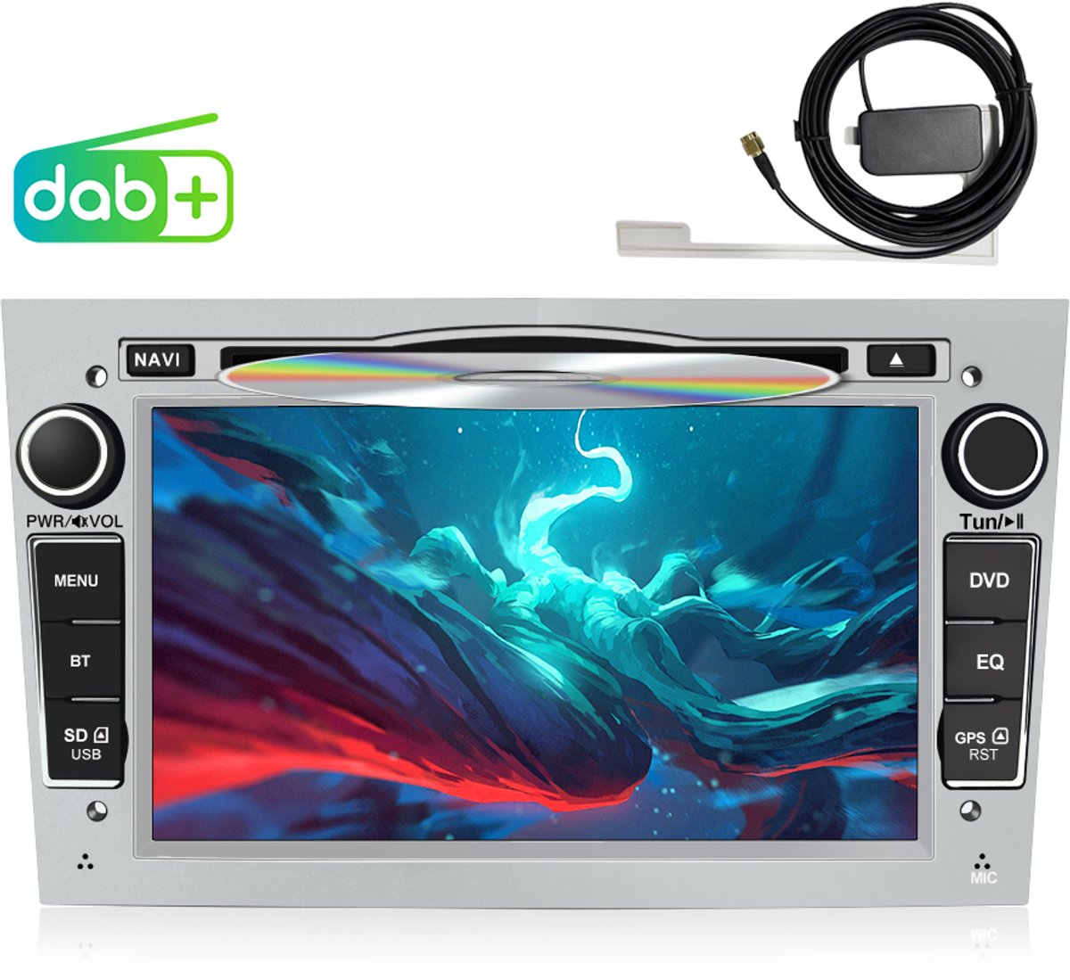 Junsun Wince 6.0 Autoradio met CD & DVD Speler Geschikt voor Opel Astra H Corsa C D Zafira B - Bluetooth - GPS-navigatiesysteem - 7 Inch TouchScreen - DAB-Antenne - Stuurwielbediening - RDS - SD-kaart + AUX + USB