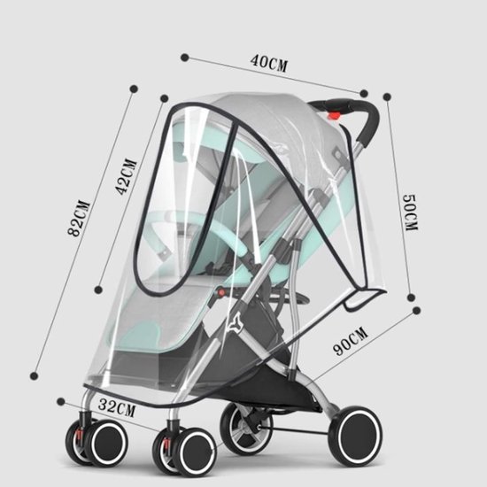 Waterdichte Regenhoes voor Kinderwagens, EVA Windbescherming, Geschikt voor Strollers en Buggies — afbeelding 2