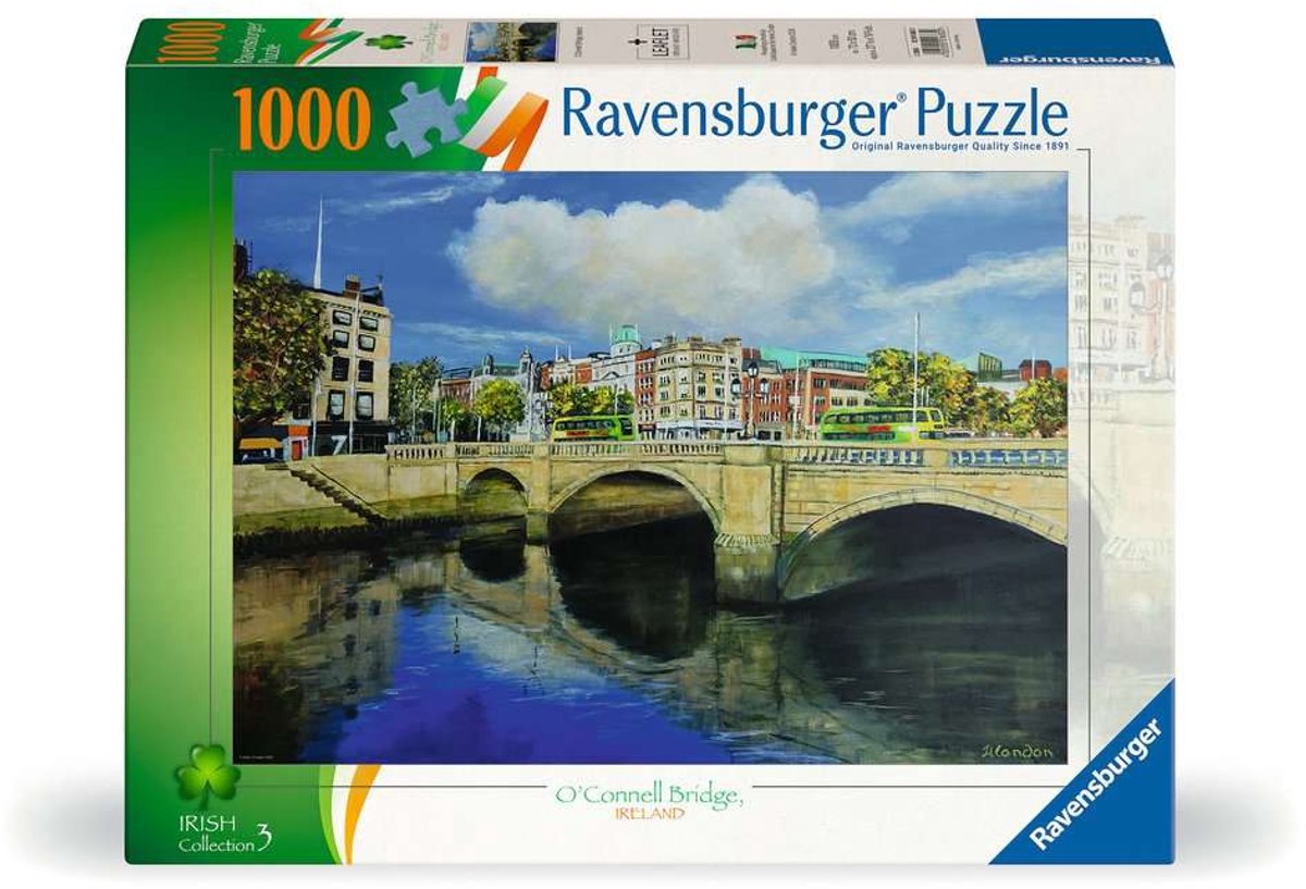 Ravensburger O'Connell Bridge Dublin Puzzel - 1000 Stukjes - Ierland Stadsgezicht - Vanaf 14 Jaar
