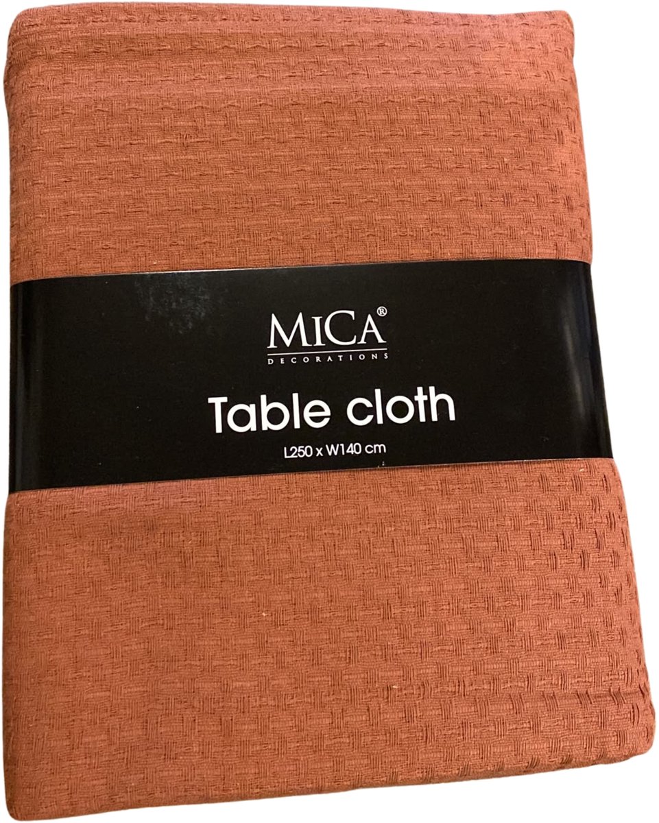 Mica Tafelkleed Donkerbruin 250x140 cm – Groot Tafelkleed – Tafeldecoratie voor Eettafel