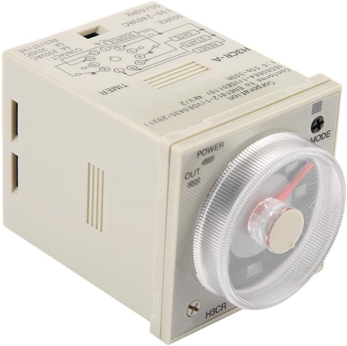 11-Pins Delay Timer Relay met Knopbediening - 0.5S tot 300U - AC220V, 100-240VAC, 125VDC Timer voor Automatisering en Besturing