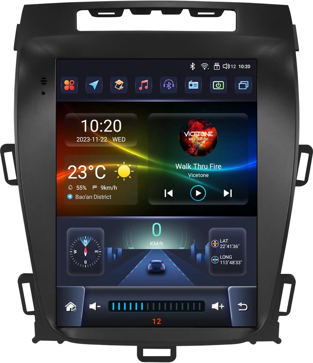 13 autoradio 9,7 inch touchscreen 8-core 4 GB + 32 GB voor Opel Zafira C/Vauxhall Zafira C 2010-2016 WiFi Wireless Android Auto & Wireless Carplay Bluetooth WiFi 4G GPS RDS AM/FM