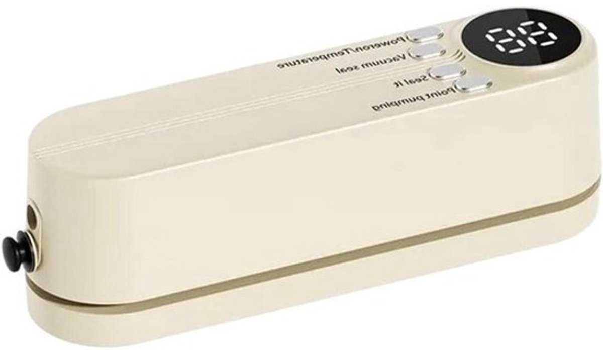 Vacuümsealer - Voedselsealer - Voedsel Bewaren - Oplaadbaar Draadloos - Mini Formaat - Beige