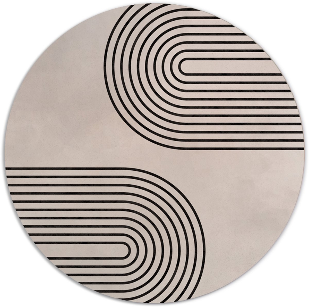 Label2X - Muurcirkel abstract regenboog - Ø 50 cm - Forex - Multicolor - Wandcirkel - Rond Schilderij - Muurdecoratie Cirkel - Wandecoratie rond - Decoratie voor woonkamer of slaapkamer
