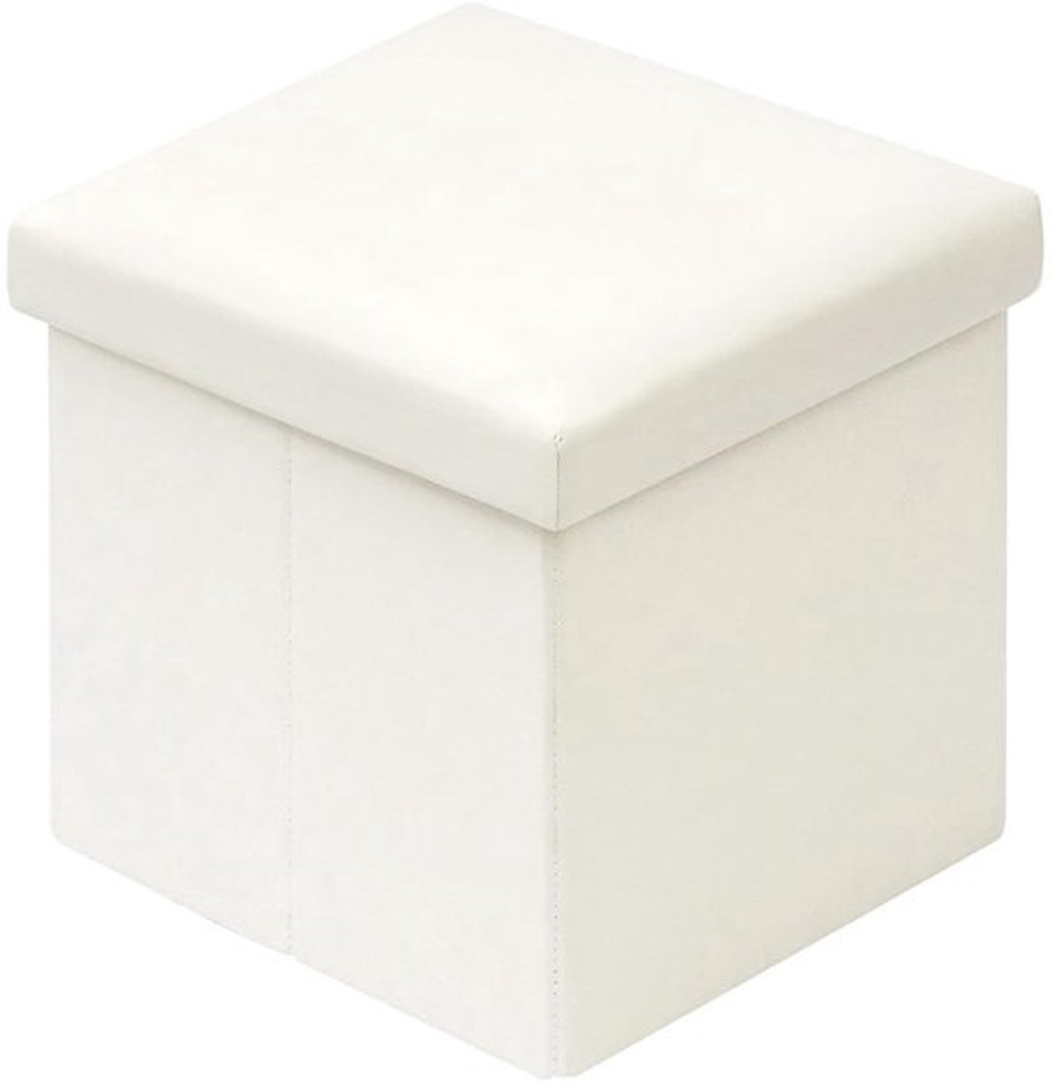 Comfortabele poef met opbergfunctie - veelzijdig en robuust - 1 stuk - 30x30x30 cm - MDF en spons