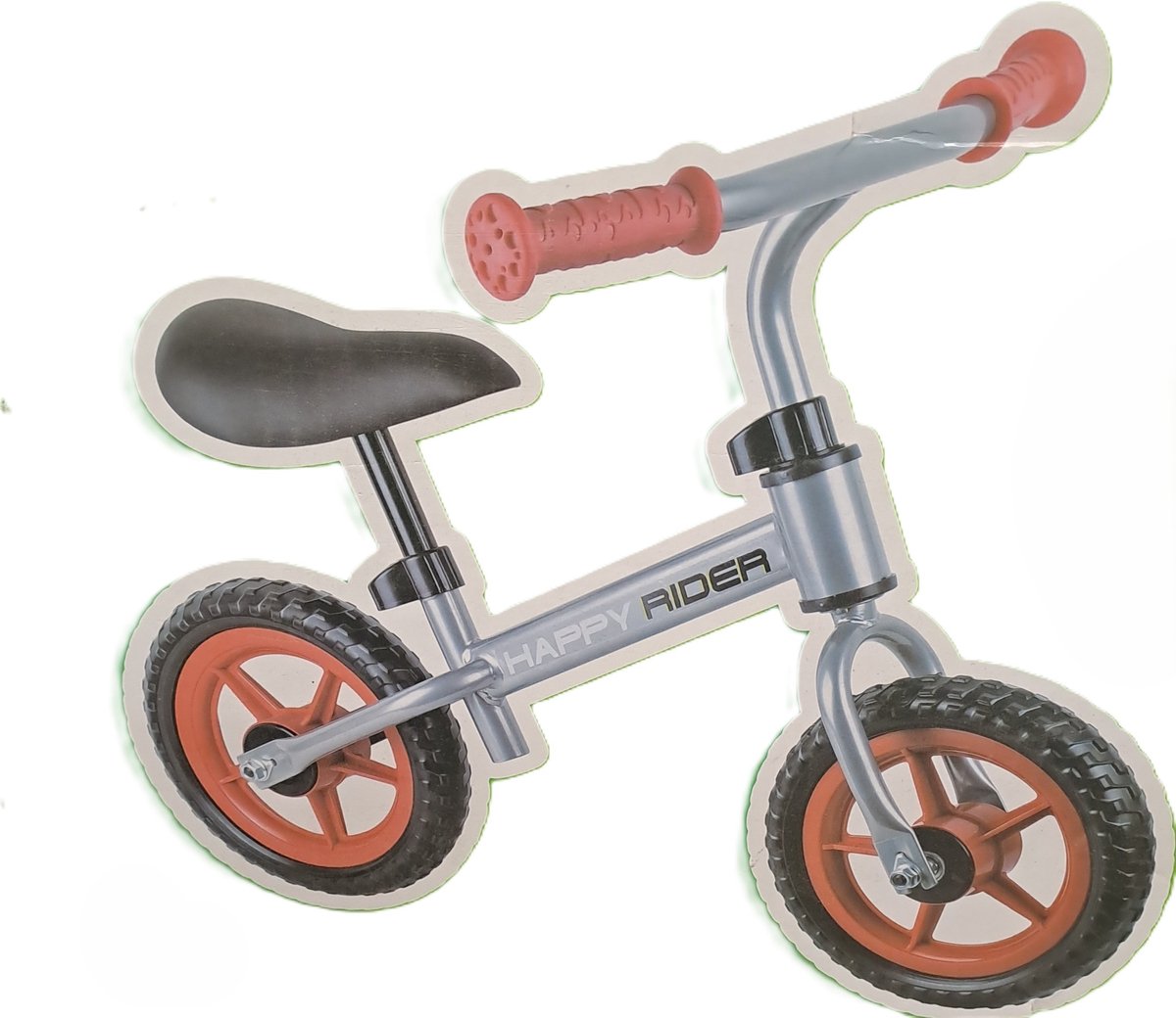 Playing Kids Metalen Loopfiets Zilvergrijs/Rood
