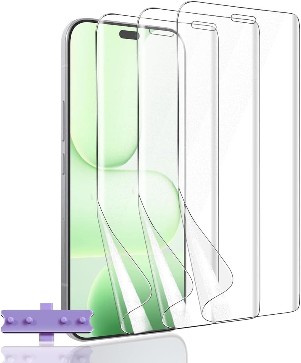 Compatibel met Honor 600 Lite (geen gehard glas), flexibele TPU-folie, 3 stuks, zonder luchtbellen, HD - krasbestendig, displaybescherming voor Honor 600 lite