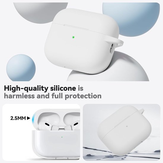 Compatible with AirPods Pro 3 Case - White — afbeelding 2