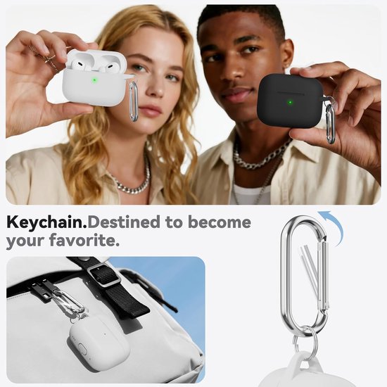 Compatible with AirPods Pro 3 Case - White — afbeelding 4