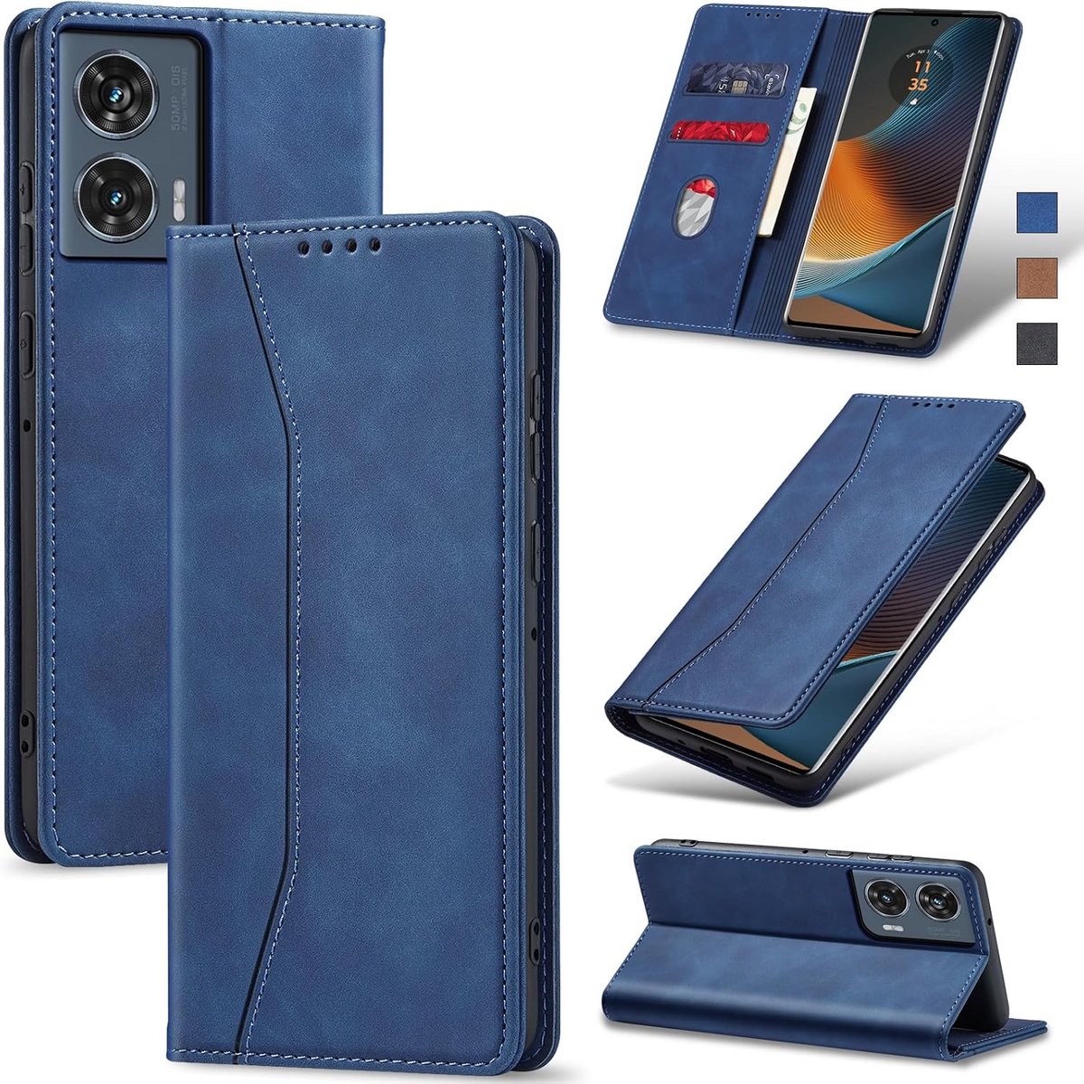 Hoesje voor Moto Edge 50 Fusion,Blauw
