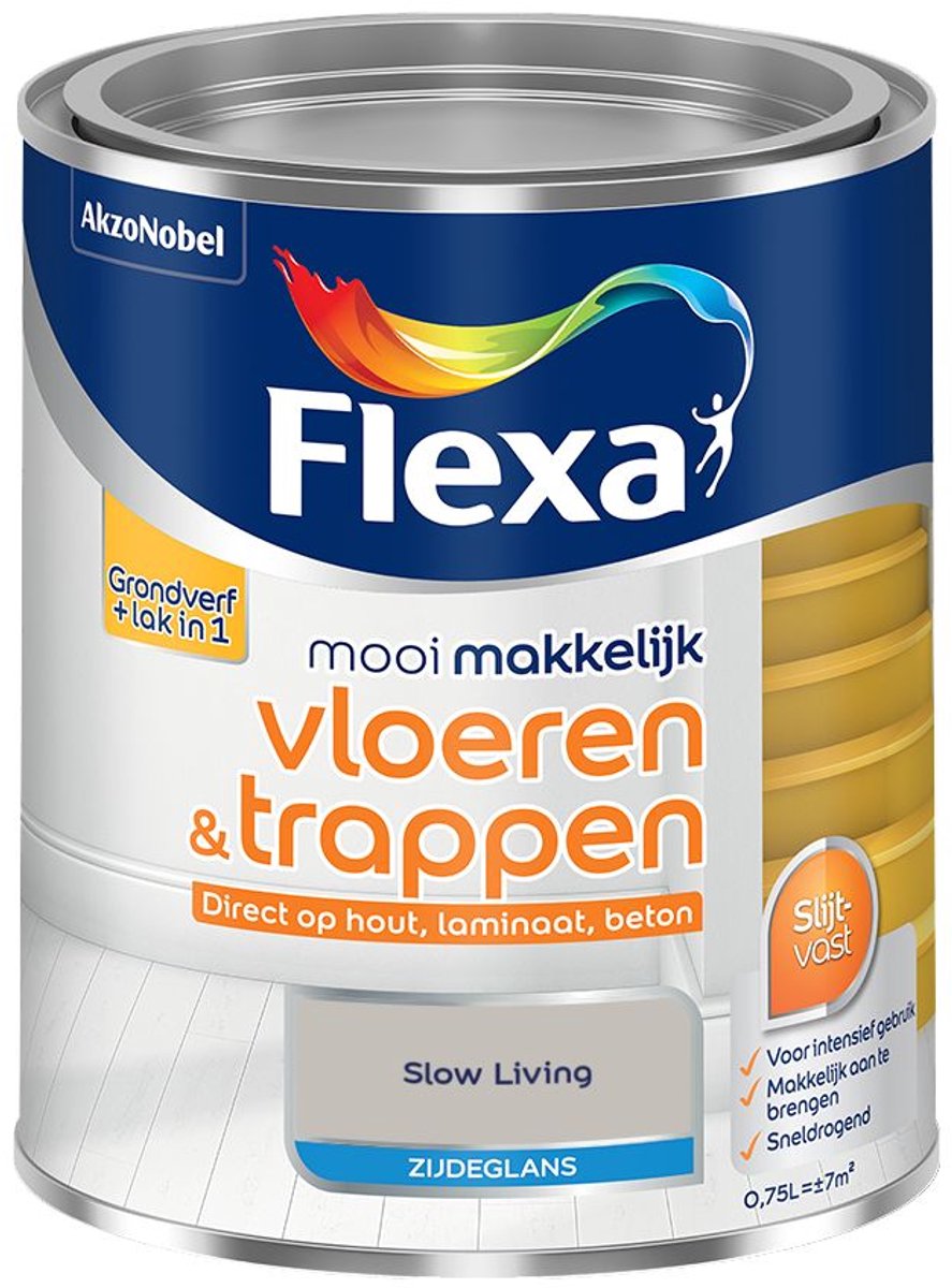 Flexa - Mooi Makkelijk Vloeren & Trappen Zijdeglans - Slow Living - 750 Ml - Kleur Van Het Jaar 2027