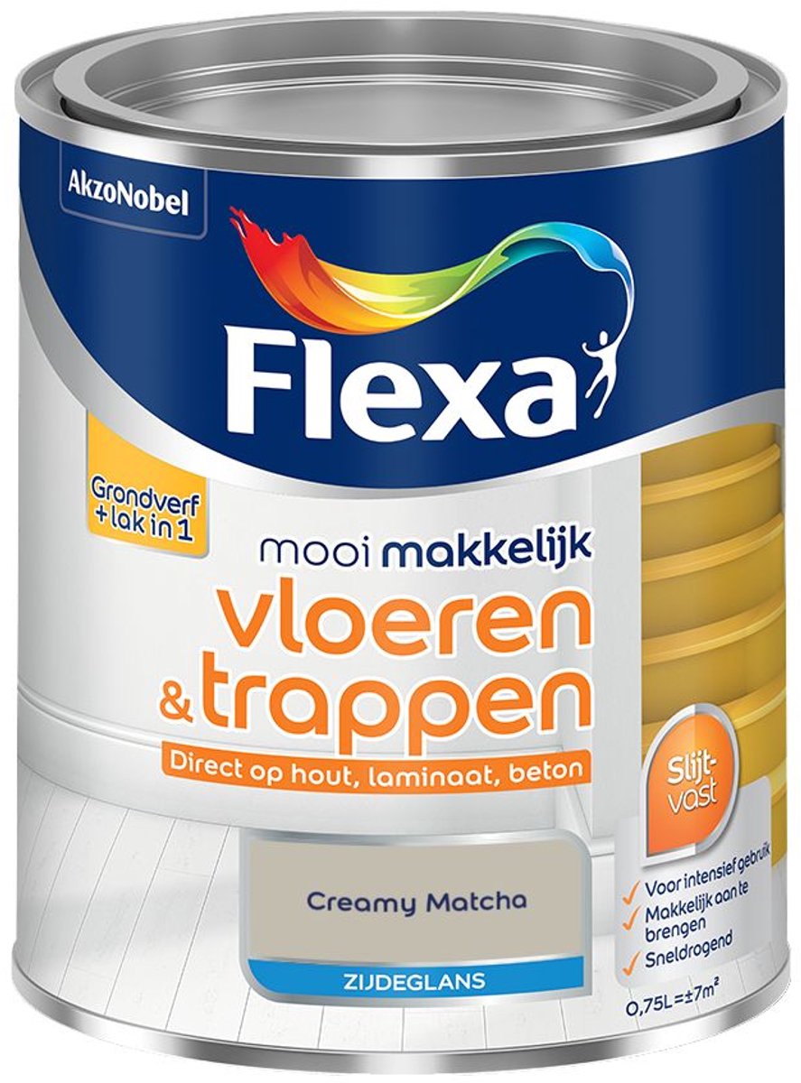 Flexa - Mooi Makkelijk Vloeren & Trappen Zijdeglans - Creamy Matcha - 750 Ml - Kleur Van Het Jaar 2027