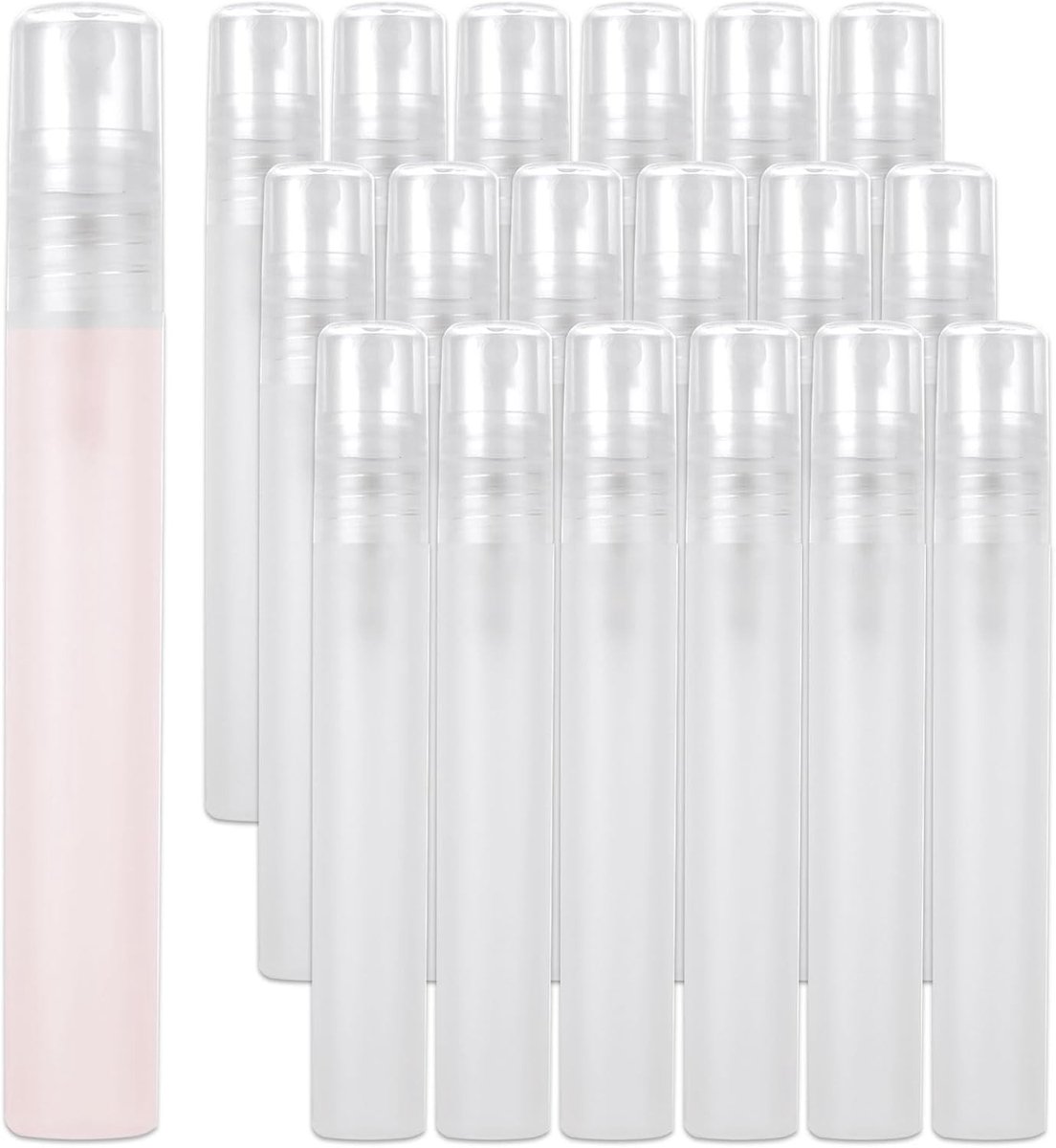 Pack van 60 Lege Parfum Atomizers, 10 ml Matte Plastic Sprayflessen voor Reizen, Schoonmaken en Gezichtsverzorging