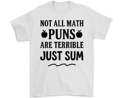 Leraar Shirt – NOT ALL MATH PUNS ARE TERRIBLE JUST SUM – Onderwijs Outfit – Unisex T-Shirt voor Dames & Heren – Leuk Cadeau