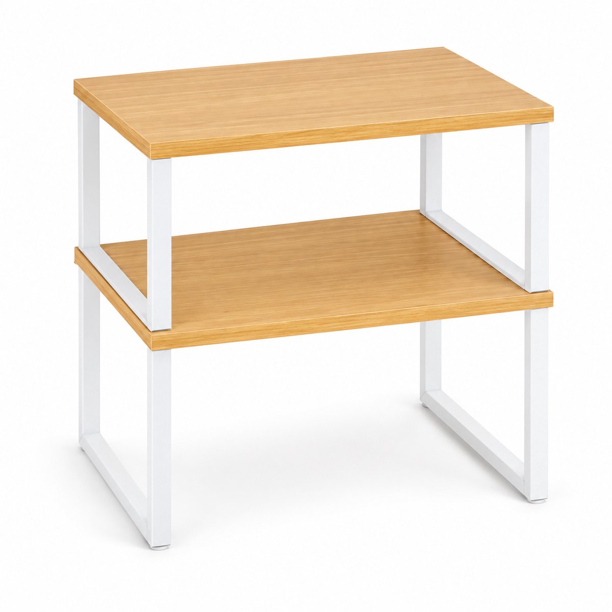 UrbanSelect Keukenrek - Aanrechtrek - 2 Stuks - Draagvermogen 6kg per Plank - Metalen Frame - 29.7 x 19.3/18.3 - 15.5/13.5 - Wit