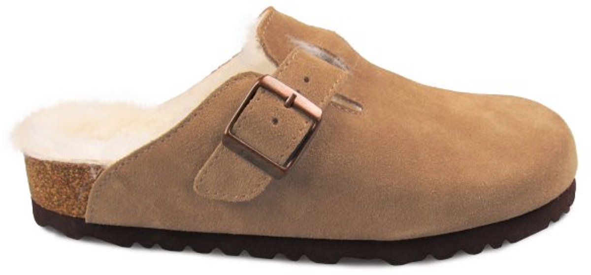 Clogs met lamswollen voering - muiltjes - pantoletten - maat 38