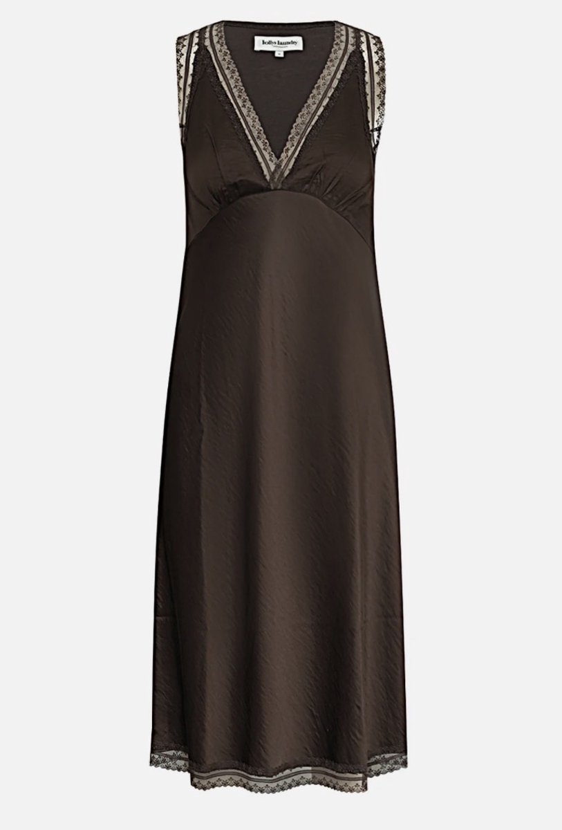 Lollys Laundry Clari - Jurk - Bruin - M