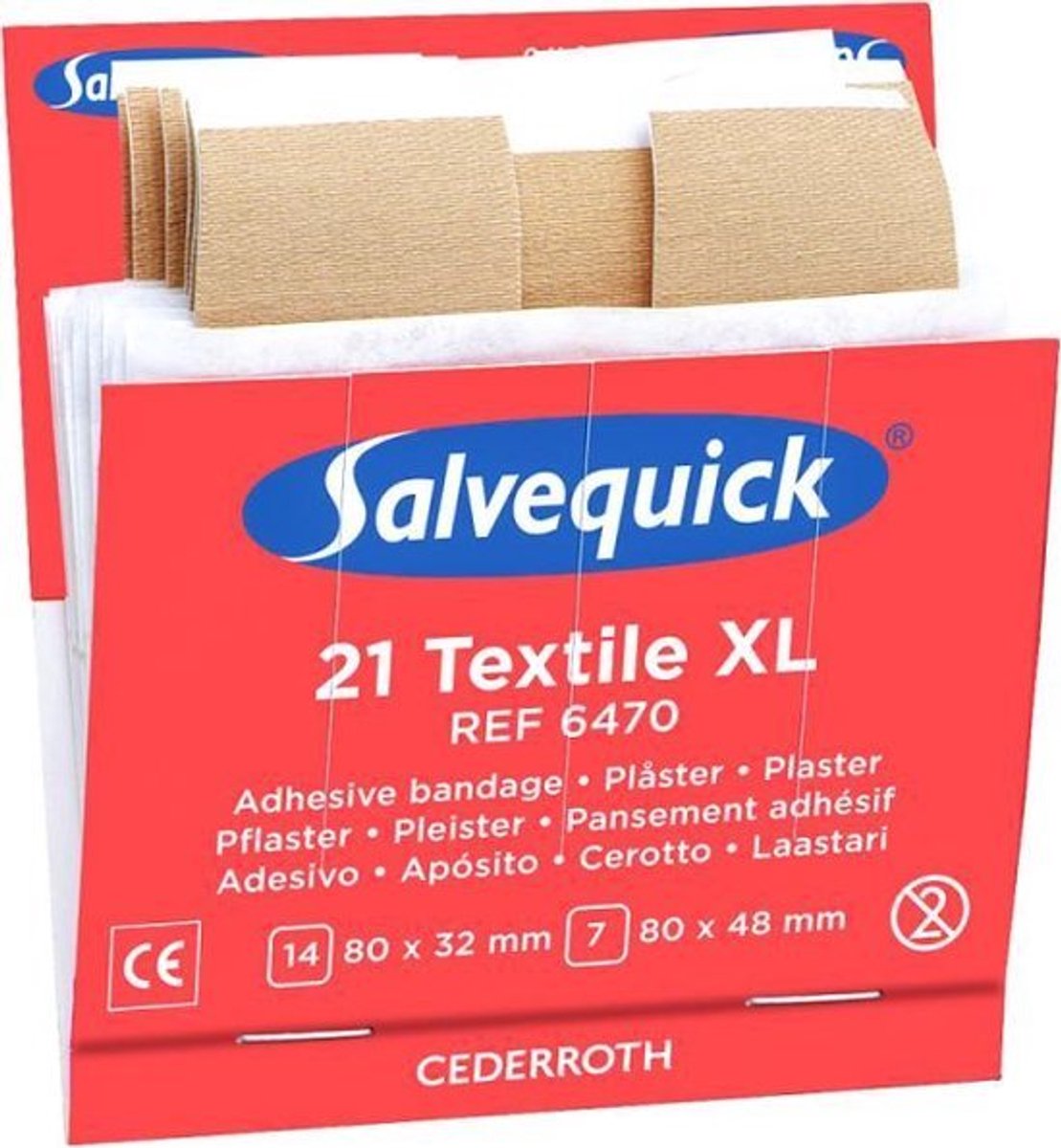 Navulling Salvequick 6470 Textiel XL pleister