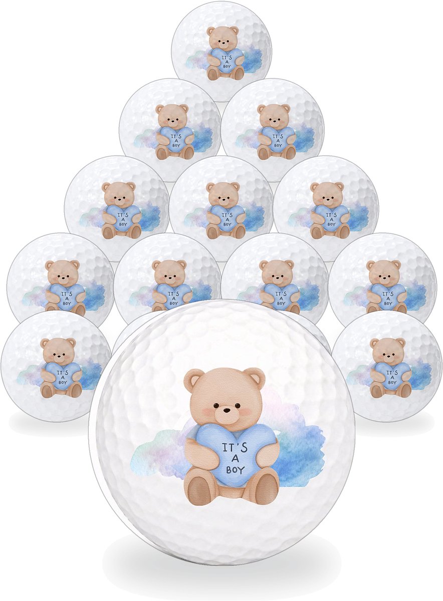 Golfballen It's a Boy Teddybeer - Geboorte Golf Cadeau - 15 stuks - Wilson