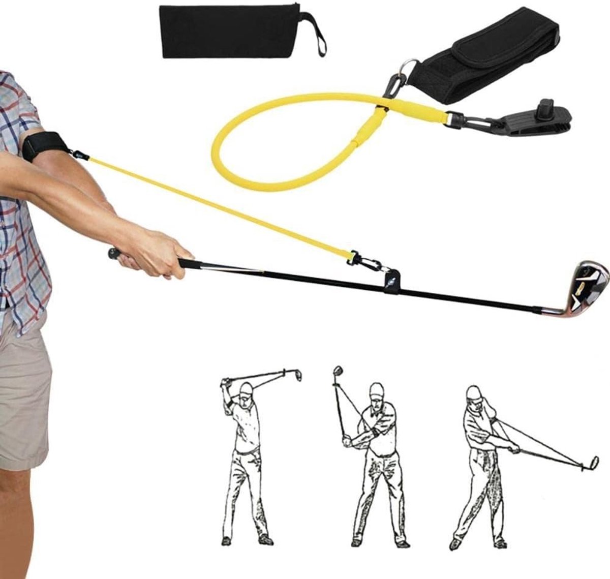 Swing Band Golf Trainer voor Verbetering van Swing Techniek en Houding bij Mannen, Vrouwen en Kinderen