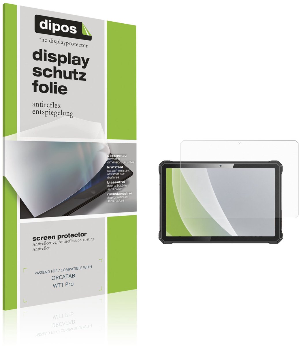 dipos – 2x Matte Beschermfolie geschikt voor ORCATAB WT1 Pro | Krasbestendige & antireflecterende Screenprotector Ultra-Thin