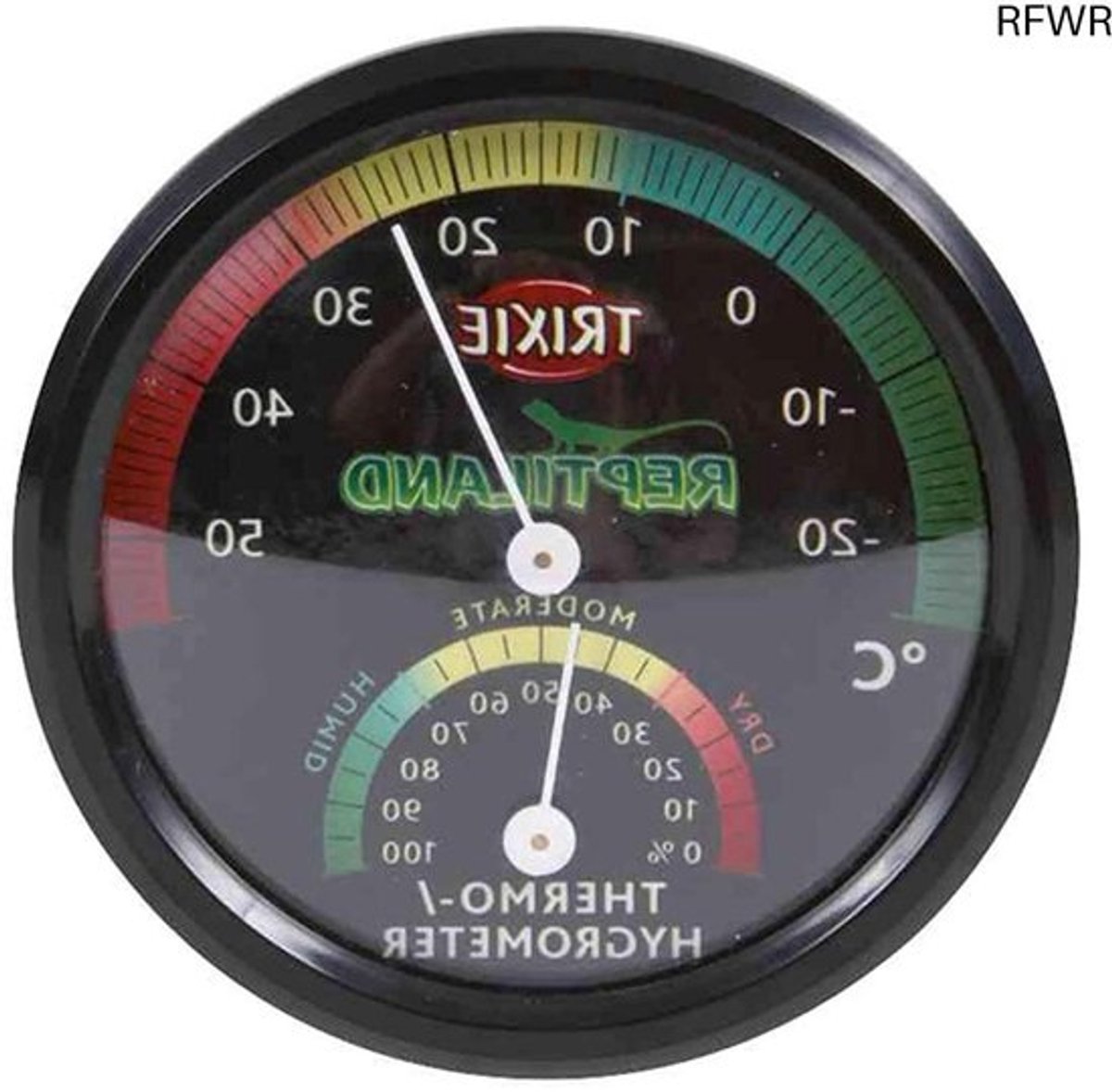 RFWR® Thermo-/Hygrometer Analoog - Ø 7,5 cm - Temperatuur- en Vochtigheidsmeter voor Binnen