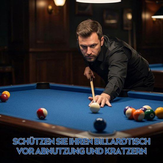 Biljartdoek vilt, geschikt voor standaard biljarttafels van 2,4 m, ooker doek, vilt, biljartbescherming, reserveaccessoires met kussenstrepen voor bars, clubs, hotels enz — afbeelding 3