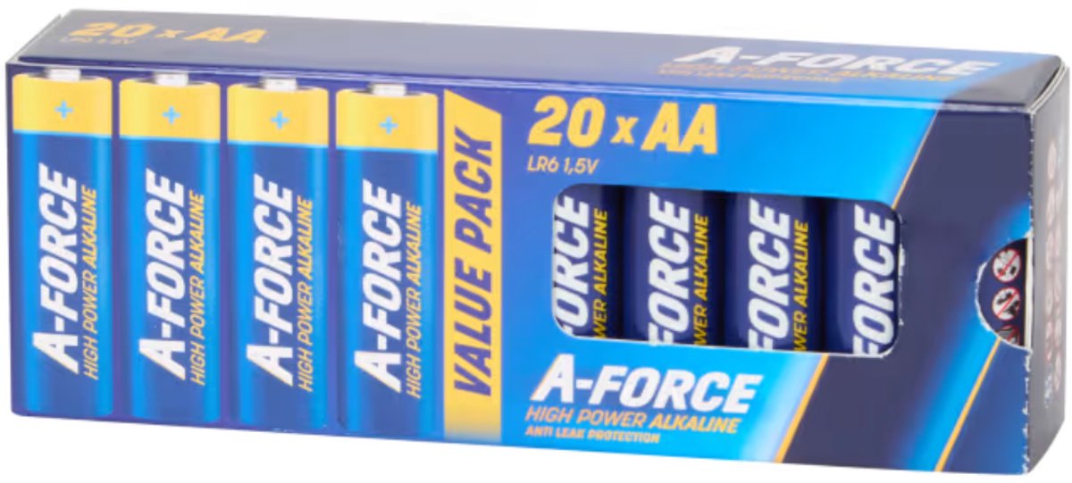 A-Force batterijen AA 20 stuks