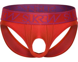 SUKREW U-Style V-Brief Vermilion - MAAT M - Erotisch Heren Ondergoed - Slip voor Man - Sexy mannen Slip