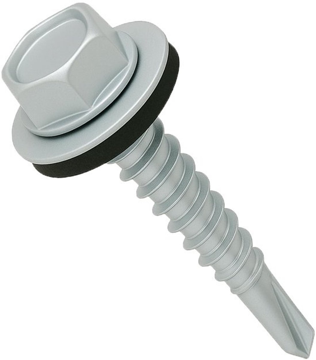 Omgoods - Zelfborende Dakschroeven met Rubber Sealing Washer, 50 Stuks