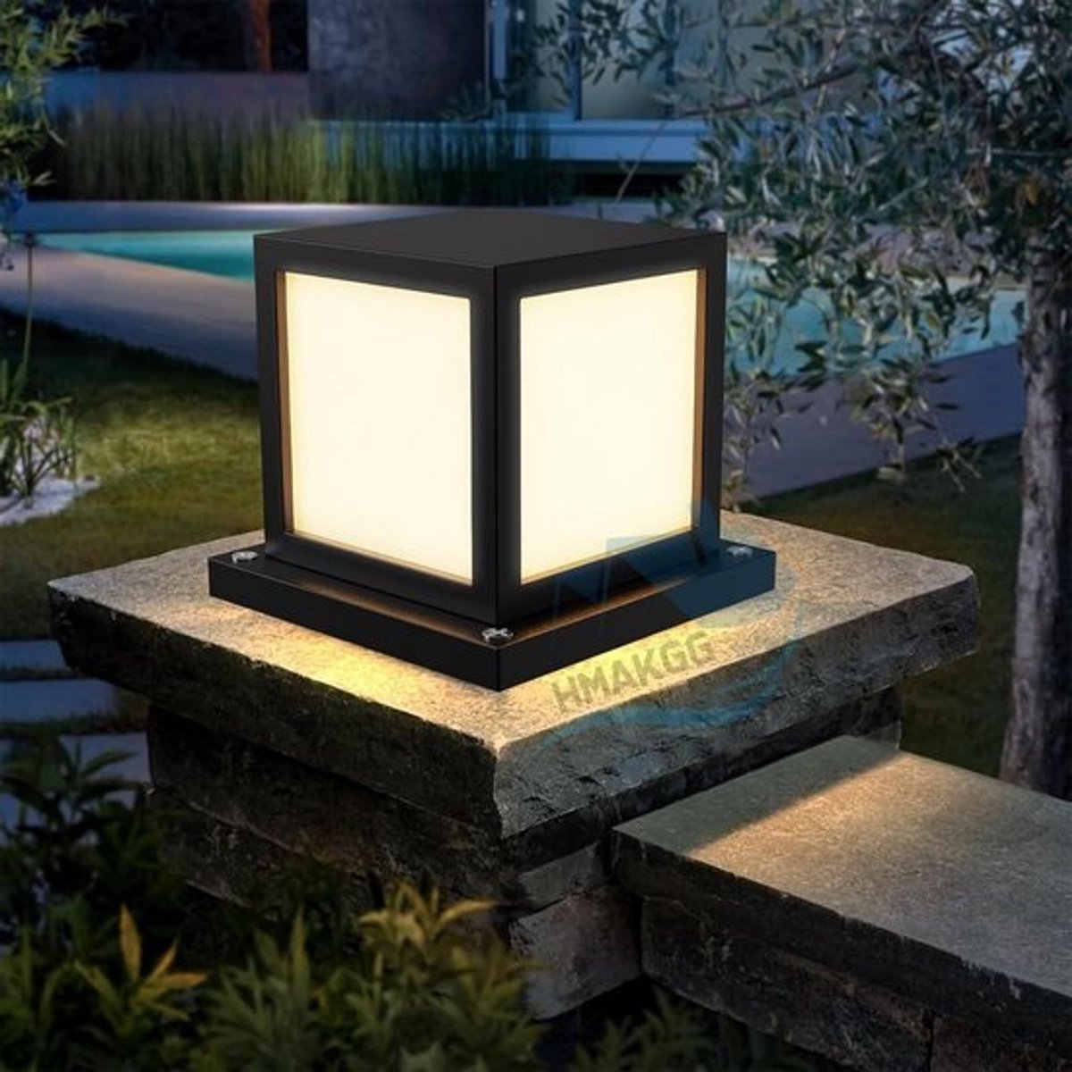 Gehele Jaar Door Stralende Buitenmuurlamp LED - Waterdicht Metaal Vierkant