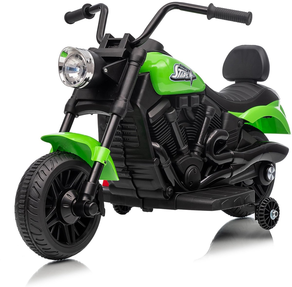 Triumpunpre Elektrische Kindermotor 6V - Accuvoertuig - Stevig Design - 18-36 Maanden (Groen)