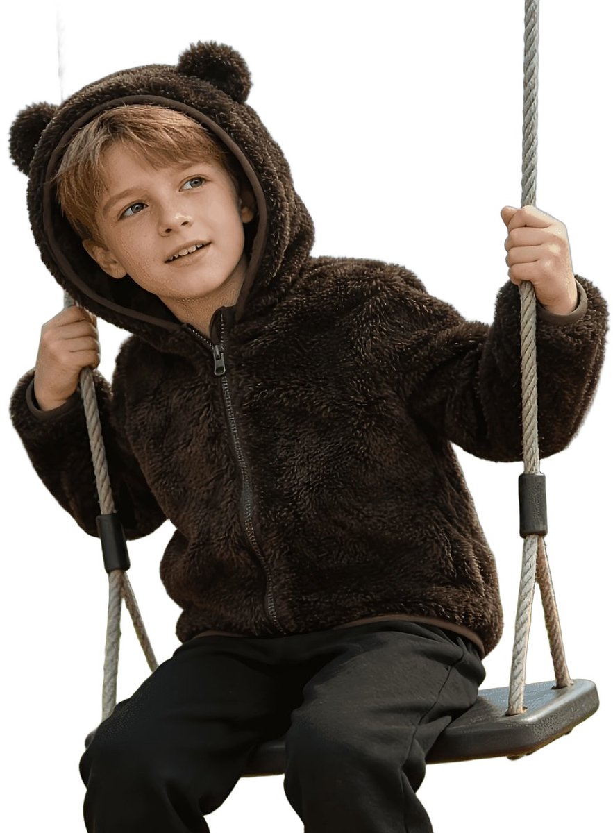Currero Winterjas Parka Jongens Lange Jas Wintermantel Overjas Gewatteerd Waterdicht Winter Stijlvol Mantel Kinderen 9-12 Maanden Koffiekleur