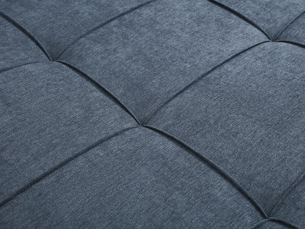 Vente-unique Uitklapbare fauteuil 110 cm in blauw stof CHILA