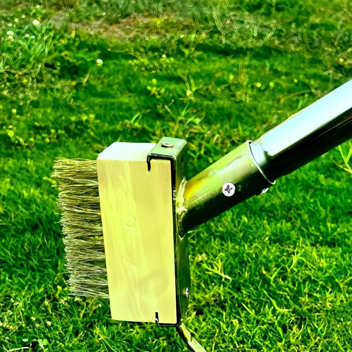 Verstelbare 63 Inch Lange Steel 2 in 1 Roestvrijstalen Spleetborstel, Mosverwijdering voor Trottoir Oprit Patio, Scheuren Reinigen met Comfortabele Rubberen Antisliphandgreep
