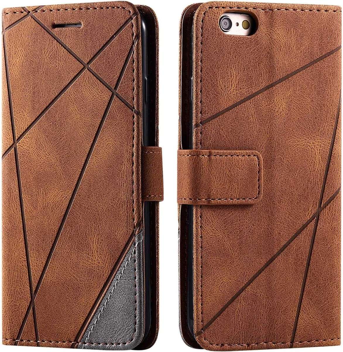 Hoesje voor iPhone 6S / iPhone 6, PU Lederen Beschermhoesje Flip Beschermhoes Telefoonhoes Telefoonhoesje voor iPhone 6S / iPhone 6, Bruin