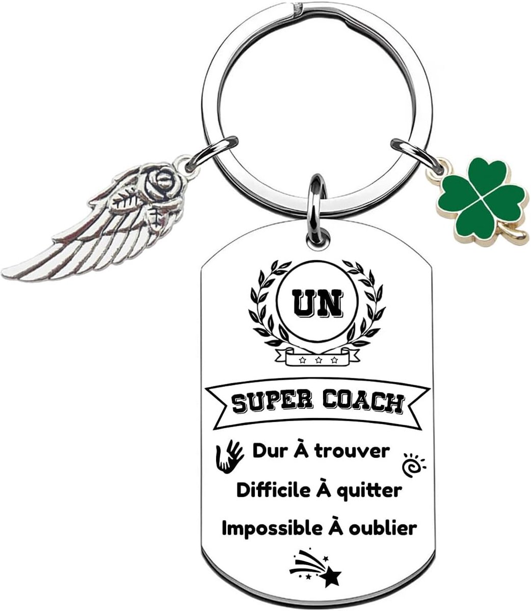 Sleutelhanger voor coach, cadeau voor sportcoach, sleutelhanger, coach, voetbal, cadeau, sport, heren en dames