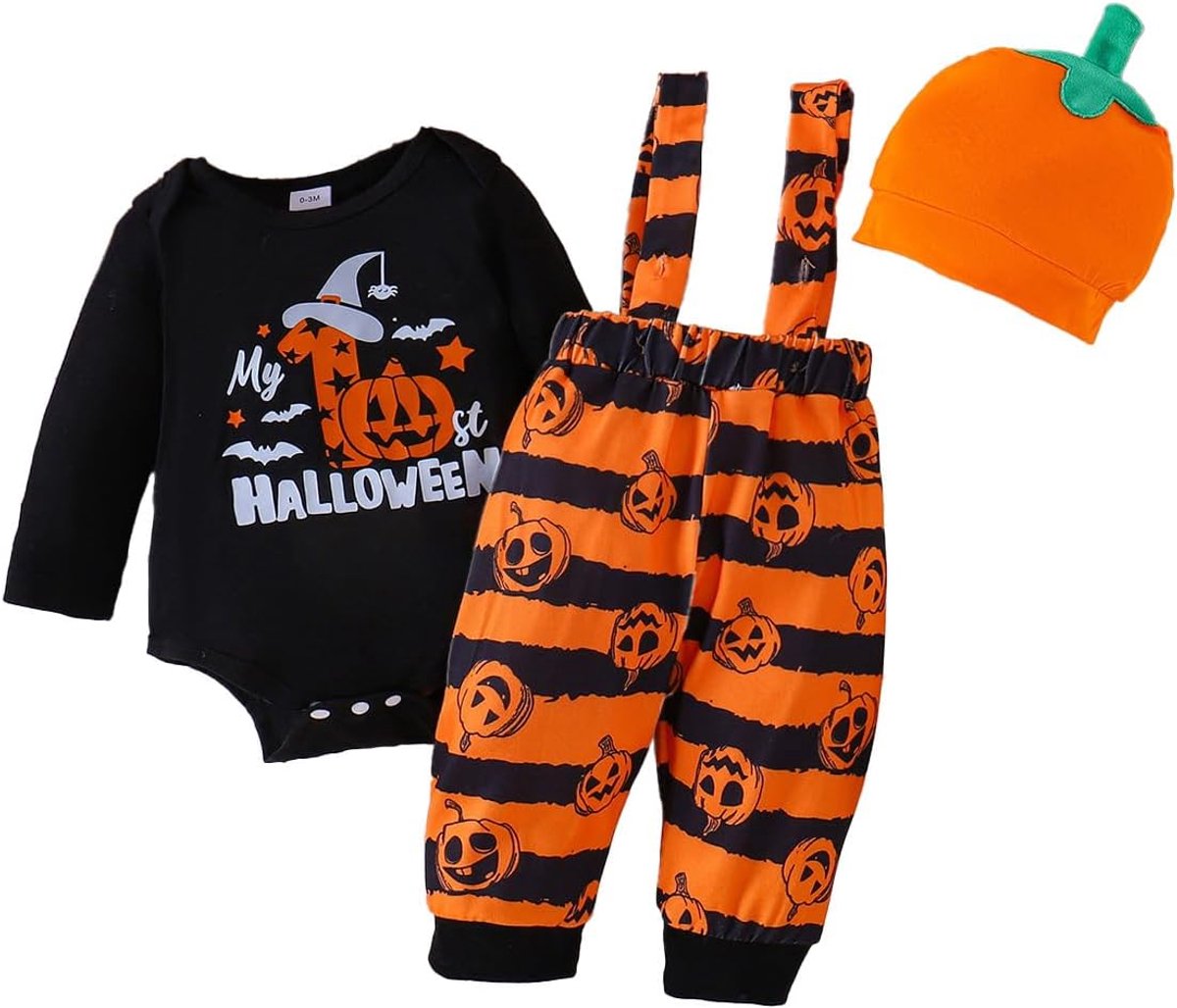 3-delige tuinbroek voor Halloween, baby, kind, My First Christmas