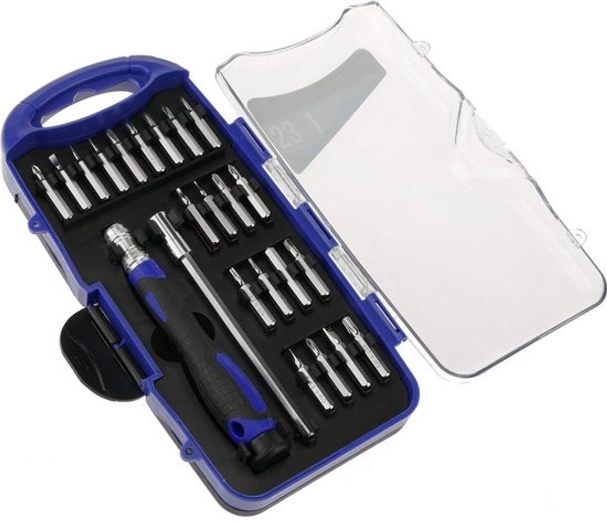 Sleufschroevendraaier set 8-delig Phillips Cr-V HU29-VCES met magnetische punt