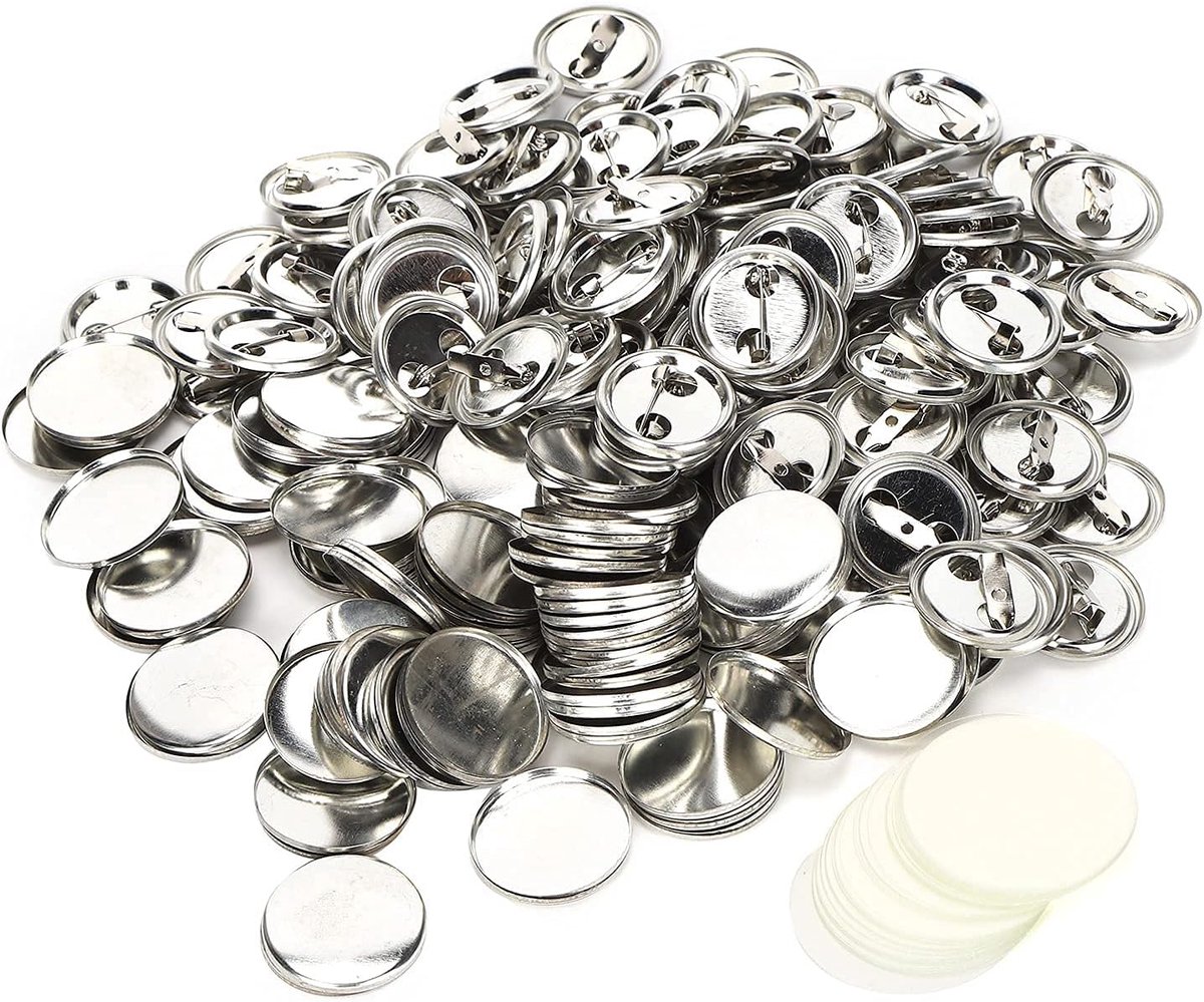 100 Stuks Badge Pin Broche Sluitingen DIY voor Sieraden Kunsthandwerk Reliëf Hangers (32 mm)
