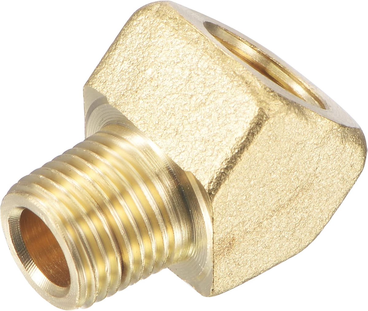 Messing stekker op bus montage verlenging, 45 graden hoekslangadapter, toepassing voor buiten/kraan/industrie (1/8NPT schroefdraad)