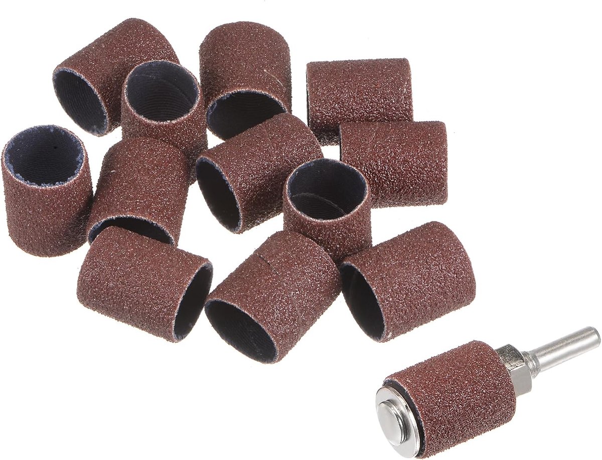 Hulzen schuurpapier set 80 grit met 0,79 inch trommel doorn voor draaigereedschap
