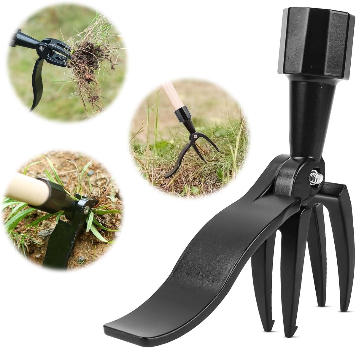 Verwijder ongewenst onkruid met deze handmatige onkruidverwijderaar, ideaal voor tuinonderhoud en wortelverwijdering