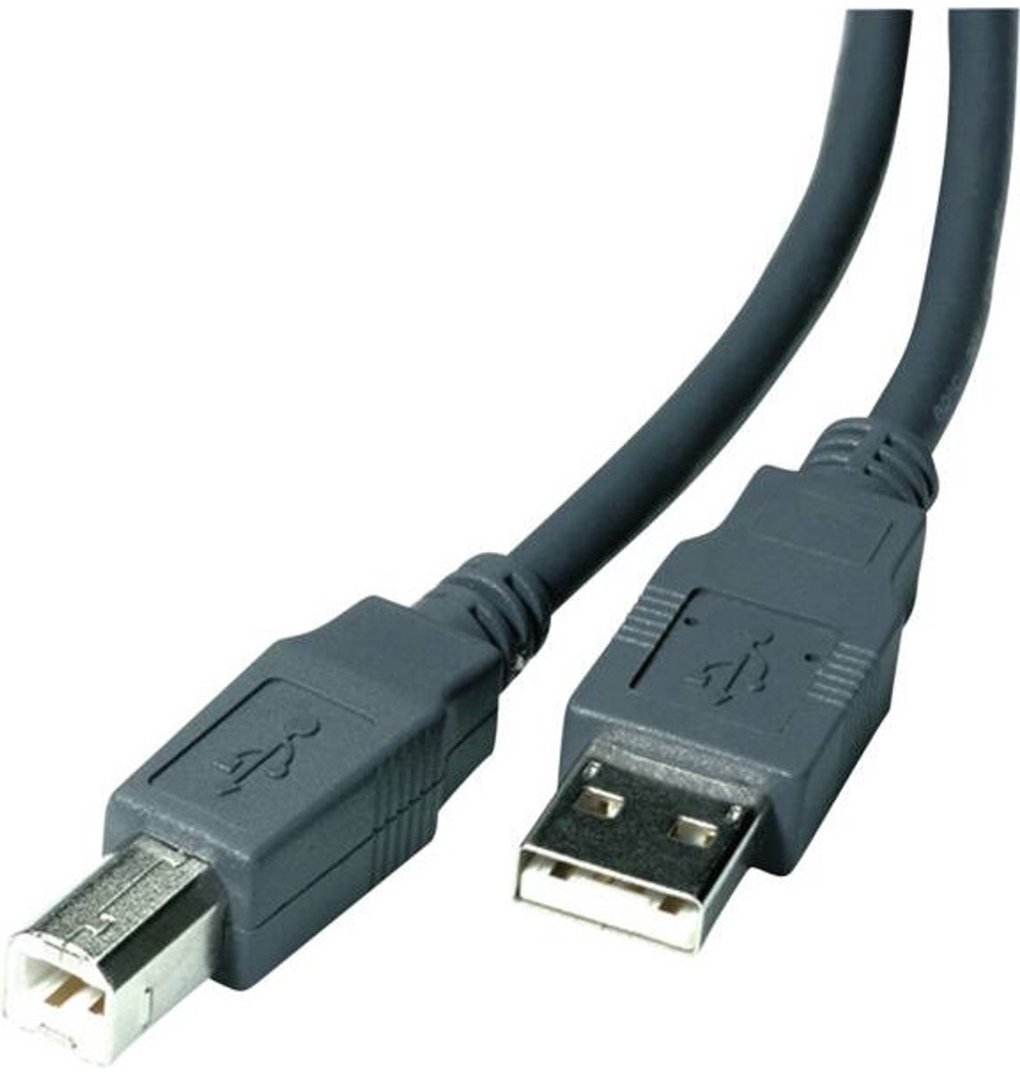 Vivanco VVITXUSB18ABMMK USB-kabel USB 2.0 1,8 m USB A USB B Grijs