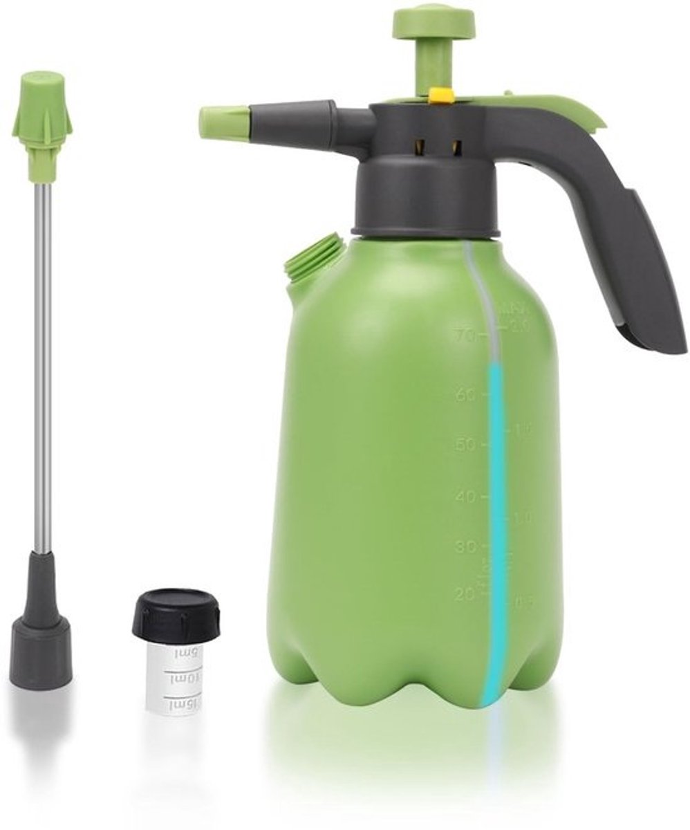Drukspuit - Kunststof - 2 Liter Inhoud - Verstelbaar Mondstuk - Voor Tuin en Auto