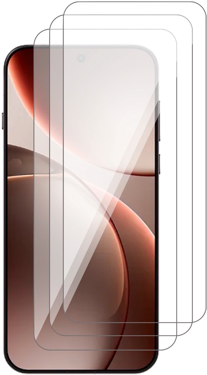 Screenprotector geschikt voor Oppo Find X9 / X9s – 3 Stuks – UltraClear Gehard Glas – Case Friendly – 9H Krasbestendig