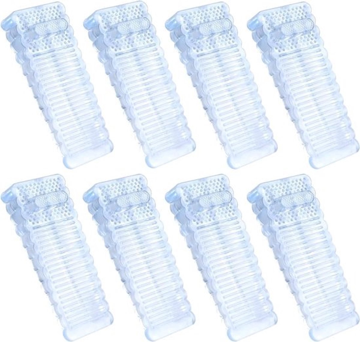 Deurstoppers wig antislip in hoogte verstelbaar transparant - set van 8 stuks - antislip en krasbestendig ontwerp