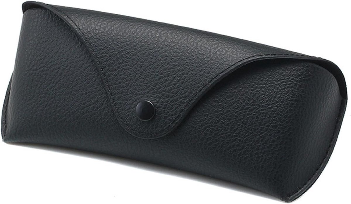 Draagbare zonnebril etui van PU leer, zachte brillentas voor mannen en vrouwen, 16cm x 6.5cm x 3.5cm, ideaal voor bescherming en opberging
