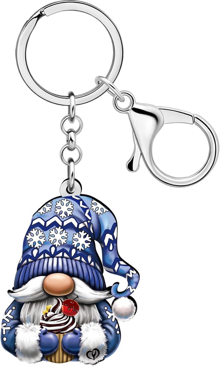 Leuke Kerst Kabouter Sleutelhanger Santa Claus Autosleutels Sleutelhanger Voor Vrouwen Portemonnee Party Charms