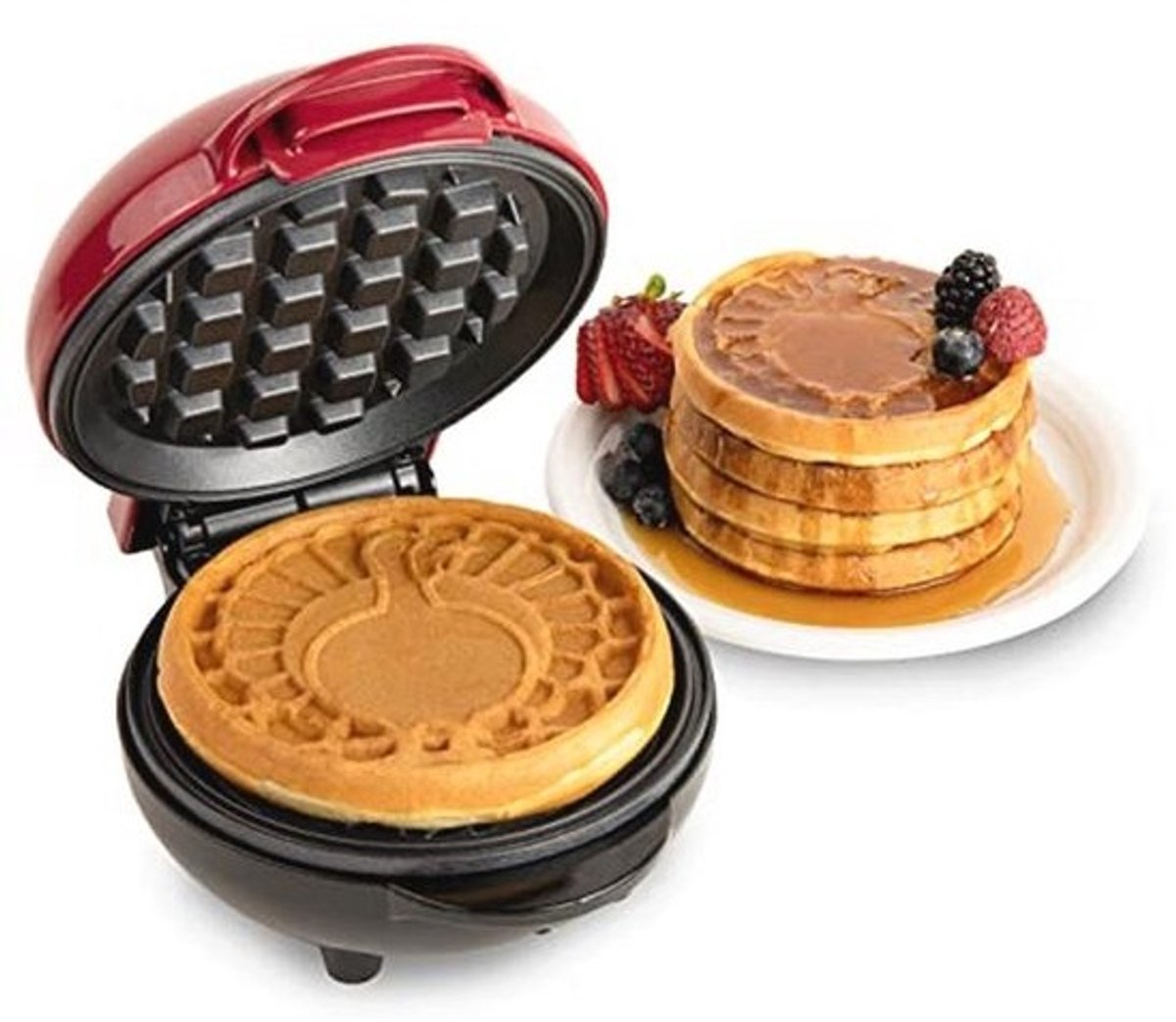 Persoonlijke Elektrische Wafelmachine voor Wafels, Franse Toast en Hashbrowns - 12,7 cm Kookoppervlak